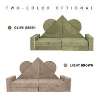 Multifunktionales Faltbares Modulares Modernes Kinder-Spielsofa-Set Weiches Chenille Anpassbare Farbe Schaumstoff-Couch Schlafzimmer Fitnessraum Wohnzimmer