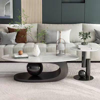 Nouvelle Arrivée 2026 : Ensemble de Tables Basses Convertibles Minimalistes Modernes en Pierre Frittée et Acier Carbone – Mobilier de Salon de Haute Qualité