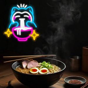 Enseigne néon LED Ramen Ours mignon bleu, intensité réglable, étanche IPX3, décoration murale pour Restaurant, Maison, Bar, Cuisine, Café, Centre commercial - Product Image 3
