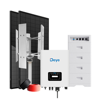 Système d'alimentation solaire hybride 5KW hors réseau, système éolien solaire, générateur éolien avec batterie pour ferme/tour de télécommunication/île/usage domestique