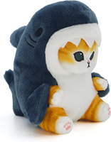 Vente en gros Kawaii 30 cm Requin Chat Peluche Animal Poupée en peluche Requin Chat Coussin Poupée Jouets