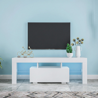 HANYEE – meuble TV en bois MDF de Style moderne avec lumière Led, meuble de Console TV pour salon