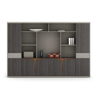 Moderno de madera MDF de lujo con cajón Estante de almacenamiento Librería Muebles de oficina Casillero archivador lateral