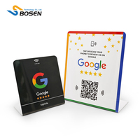 Tarjetas NFC Personalizadas para Reseñas de Google, Soporte con Código QR Impreso, Letrero NFC para Reseñas de Google, Exhibición de Marketing con Opiniones de Clientes