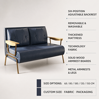 Canapé-lit convertible en tissu OEM ODM, taille personnalisée, dossier réglable, matelas épaissi, emballage en tissu VLranlife