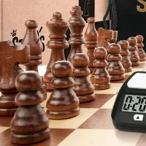 Peças De Xadrez De Madeira Apenas Madeira Chessmen com 3,15 "Rei Torneio Xadrez Jogo Peões para Substituição