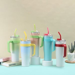 Vaso Térmico de Viaje para Auto, con Asa, 40oz, Tapa, Pajita, Antideslizante, OEM, ODM, Logotipo Personalizado - Product Image 1