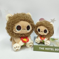 Boneka Maskot Singa Kustom Mia |   OEM ODM Boneka Singa Lucu dengan Bunga, Maskot Plush Kustom