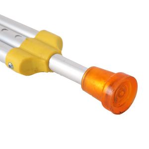 Muletas axilares de acero inoxidable, altura ajustable, almohadillas antideslizantes amarillas para ancianos, discapacitados y pacientes postoperatorios - Product Image 2