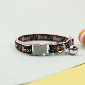 Có Thể Điều Chỉnh Nylon Pet Halloween Giáng Sinh Vòng Cổ New Cross-Biên Giới Phụ Kiện Ribbon Chuông Giáng Sinh Cổ Áo Cho Chó Mèo - Product Image 5