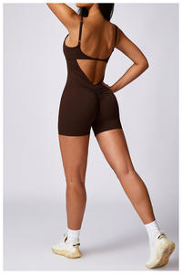 2024 sport body combinaison femmes grande taille respirant quatre voies Stretch taille élastique séchage rapide Scrunch dos Yoga entraînement - Product Image 4