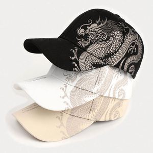 Spring Summer Men <b>Women</b> Chinese Style Dragon Pattern Outdoor Fashionable Hip-hop 6 Panel Embossed Printed Fleece Baseball <b>Caps</b> - Product Image 1