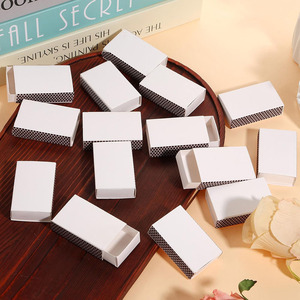 B390 contenitori vuoti fai da te supporto doppio lato percussore in bianco scatole di immagazzinaggio partita matrimonio Baby Shower Tea Party <span class=keywords><strong>scatola</strong></span> di fiammiferi - Product Image 2