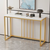 Petites tables consoles élégantes en métal doré, meubles modernes pour salon, bureau à domicile, chambre, centre de commande, minimalistes, faciles à assembler