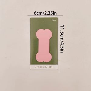 Customized Creative Bone-Shaped Self-Adhesive <b>Sticky</b> <b>Notes</b> Colorful Back-to-School Essentials for School Supplies Transparent - Product Image 2