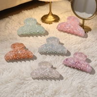 Pince à cheveux en PVC nacré écologique Ume Wholesale, 3 pouces, taille moyenne, type pince française, pour cheveux fins, fournisseur