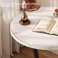 Table d'appoint minimaliste moderne avec structure métallique, mobilier de maison pour salon, chambre, canapé, table de chevet, sans assemblage, pour salon de thé ou salle d'attente