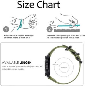 Compatible avec Samsung <span class=keywords><strong>Galaxy</strong></span> Watch <span class=keywords><strong>Gear</strong></span> S3 <span class=keywords><strong>Classic</strong></span>/Frontier Bracelet en nylon souple à dégagement rapide Bracelet de sport de remplacement réglable - Product Image 4