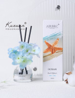 Diffuseur à Bâtonnets de Luxe 50 ml, Huile Parfumée Fruits et Fleurs Frais pour Aromathérapie Maison, Parfum Sans Odeur pour Chambre et Salon
