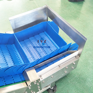IVZ Förderband Lebensmittelgeeignetes Geneigtes Modulares Gurtförderband mit Polyurethan-Gurt Einstellbare Geschwindigkeit & Langlebig/Einfach zu Reinigen - Product Image 4