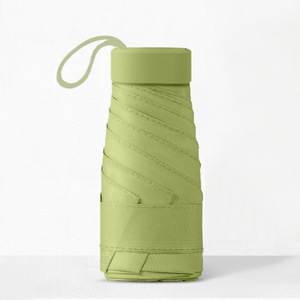 Portable Mini 5 plis Protection UV <span class=keywords><strong>Parasol</strong></span> Petit Couleur Unie 8-Bone Capsule <span class=keywords><strong>Parasol</strong></span> Parapluie pour Voyage Contrôle Manuel - Product Image 4