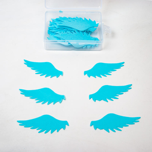 24 paires d'ailes d'ange en papier comestible rose, papier gaufré comestible, ailes comestibles pour la décoration de gâteaux de baby shower, d'anniversaire et de baptême - Product Image 4