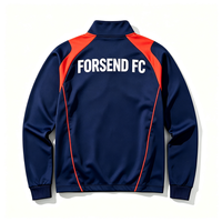 Maillot de football de sublimation Forsend, kit personnalisé, uniforme grande taille, bleu marine et orange, pour entraînement d'équipe, respirant, coupe ample