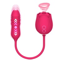 Rose Full Court Flower Generation Doppelkopf-Saugvibrator Einziehbarer Sexspielzeug für Frauen USB-Aufladbar 10