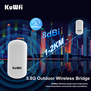 Kuwfi Ngoài Trời CPE Wifi Router 450Mbps Dài Phạm Vi Không Dây Cầu Điểm Đến Điểm Máy Ảnh - Product Image 6