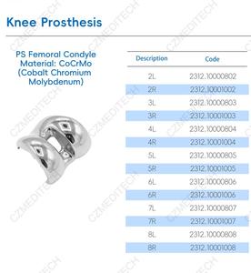 Implante de Reconstrucción de Rodilla, Prótesis de Reemplazo <span class=keywords><strong>Total</strong></span> Primario de Articulación de Rodilla para Uso Quirúrgico - Product Image 4