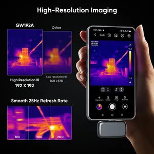 Goyojo 192*192 Android di động man hinh nhiệt máy ảnh 25Hz cho ống sưởi ấm năng lượng mặt trời bảng điều chỉnh điện kiểm tra nhiệt độ cụ - Product Image 2