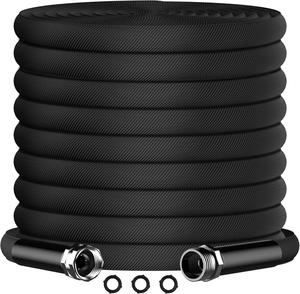 10 기능 스프레이 노즐 건 플랫 야외 급수 파이프 50ft 가있는 15m PVC 정원 호스 파이프 릴 - Product Image 2