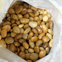 Желтые натуральные разноцветные полированные камни из речной гальки для аквариумов, декоративные для сада и улицы, экологически чистые