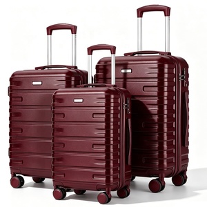 Lot de 3 valises rigides en ABS, 20, 24 et 28 pouces, avec 8 roues pivotantes, personnalisables avec logo, pour voyage en gros - Product Image 4