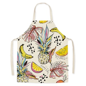 Tropical <b>Pineapple</b> Printed Sleeveless Reusable Polyester Fabric Waist Apron for Summer Cooking & Baking - Product Image 4