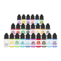 SZFlyFish 24 Couleurs de Teinture pour Résine Époxy 5ml/Bouteille - Colorant Liquide & Pigment de Revêtement Haute Transparence Forte Pénétration Prêt à Expédier