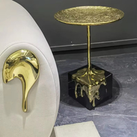 Mobilier personnalisé en laiton avec personnalité unique Créativité Table intégrée Couloir Banc à langer pour chaussures Décoration artistique