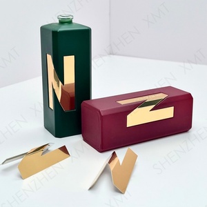 Self-Adhesive Embossed Aluminum Label Sticker Custom Shape Offset Printing Glossy Private Logo Cosmetics Candle Package Edge 3D - Product Image 3