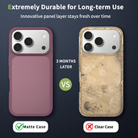 Coque de téléphone transparente mate 2,0 mm pour iPhone 18 Pro Max 17 Air 16E 15 14 Plus 13 12 11 Pro, coques de téléphone rigides antichoc