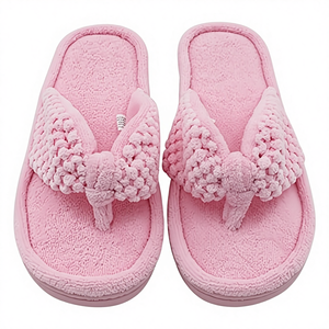 Pantuflas Ligeras de Invierno con Punta Abierta, Forro de Piel Sintética de Conejo, Diseño de Tiras Cruzadas, Antideslizantes, Parte Superior de Algodón, Suela de Goma, Unisex, para el Hogar - Product Image 4