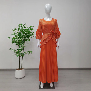 Ensemble 2 pièces plissé irrégulier décontracté imprimé pour femmes africaines grandes tailles – Tendance - Product Image 4