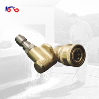 Nouvel adaptateur pivotant en laiton pour nettoyeur haute pression avec connecteur rapide 1/4 pouce, embout rotatif 360 degrés 3000 PSI