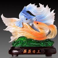 Statue de poisson fengshui coloré, décoration pour la maison, nouvelle collection