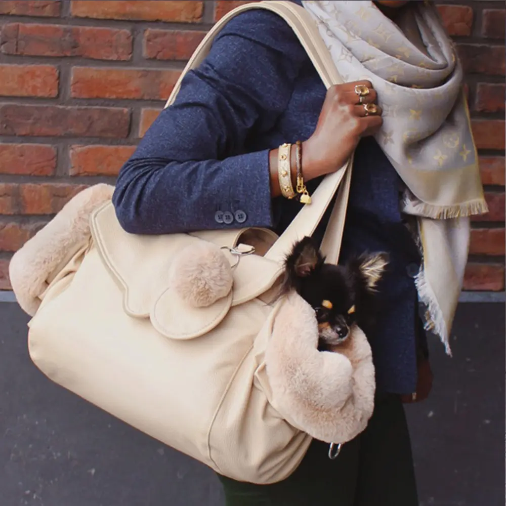Çevre dostu geri dönüşümlü yüksek kalite lüks taşınabilir baskı sıcak yumuşak evcil hayvan taşıma çantası Tote çanta seyahat köpek çanta açık kedi çanta