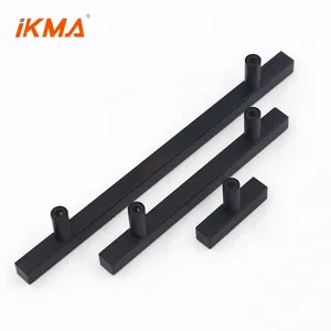 IKMA الصانع الجملة الحديثة الأسود المطبخ خزانة أثاث من الفولاذ المقاوم للصدأ الأجهزة درج التأثيرات المقابض مقابض للخزانة