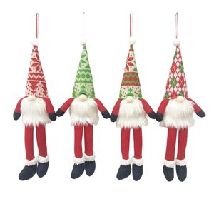Fait à la main de haute qualité en peluche de noël Rudolf poupée sans visage mignon vieil homme pendentif arbre de noël décoration cloche étanche - Product Image 5