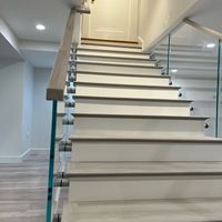 Support de verre réglable pour balustrade d'escalier, design de garde-corps, prix usine