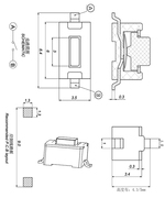 Commutateur tactile blanc, longue vie et résistance à la température, 2 broches, 3x6x4.3, Micro bouton-poussoir, interrupteur tactile 0.05 A, 12 V