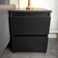 Armoire latérale noire multifonctionnelle avec plateau relevable hydraulique et coffre-fort – Prix direct usine pour projets d'appartements