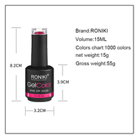 RONIKI OEM Fournitures pour Ongles Logo Personnalisé Posséder Votre Marque Soak Off UV Led Gel Private Label Changement de Couleur Gel Vernis à Ongles
